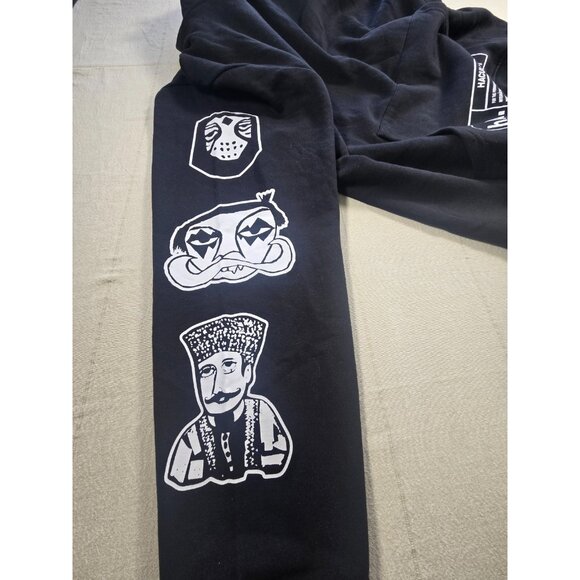 NWOT Haculla Hoodie Unisex 2XL Black Faces Graphic Pullover Streetwear RARE - Picture 14 of 16